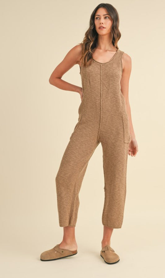 Mocha Knit Jumpsuit