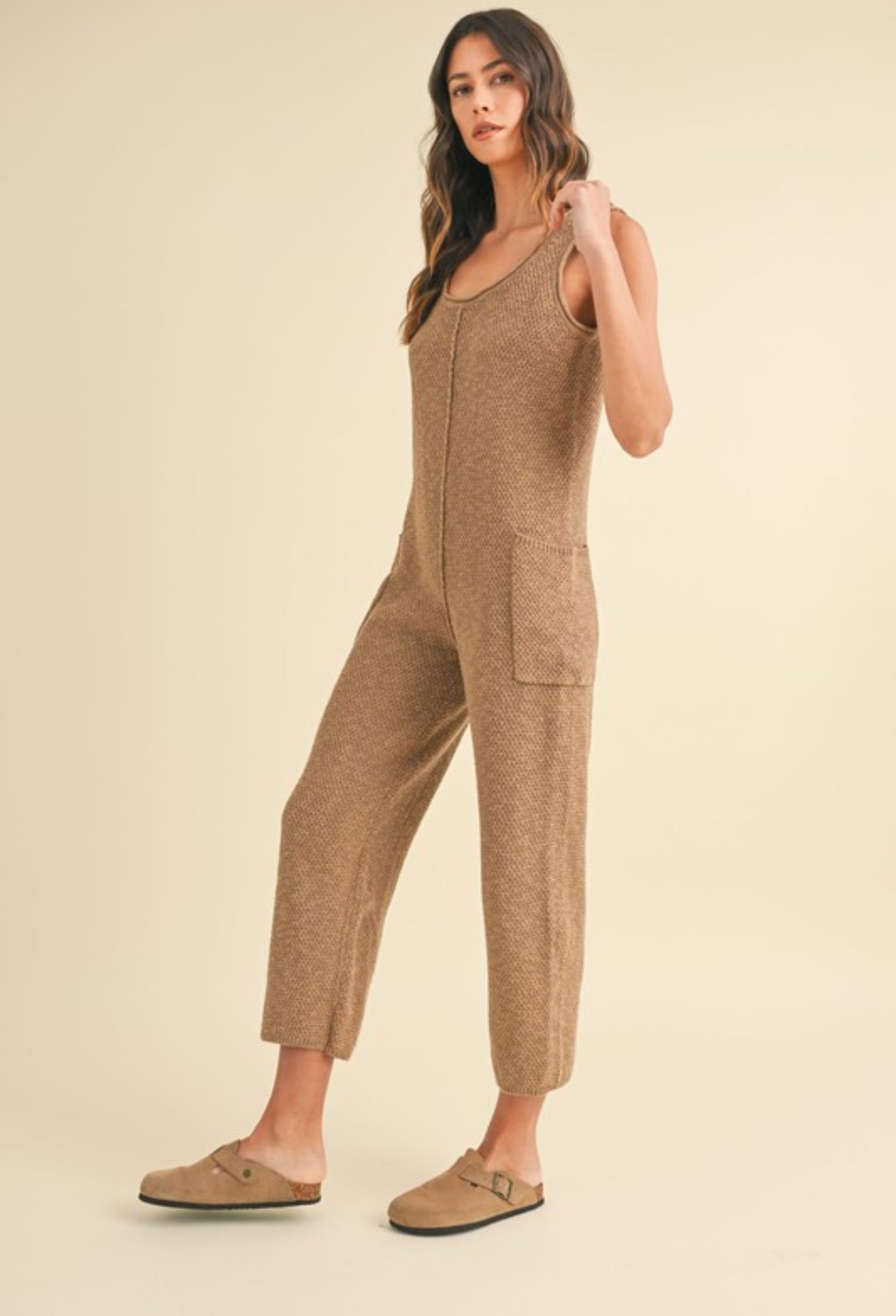 Mocha Knit Jumpsuit