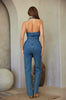 Jeweled Denim Jumpsuit