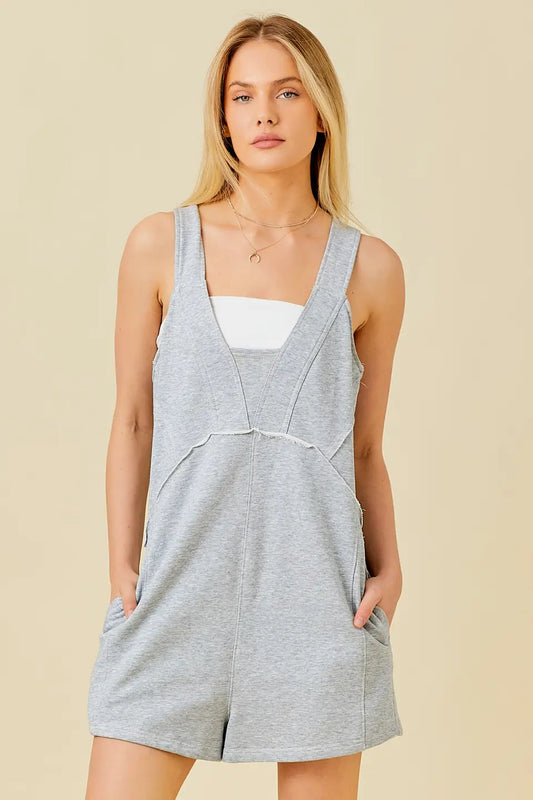 Solid French Terry Romper