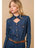 Chambray Collard Blouse