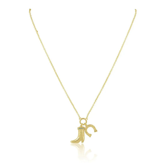 Boot & Horseshoe Necklace