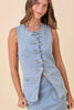 Denim Bow Vest